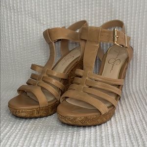 Jessica Simpson Nude Wedge Heel Size 8